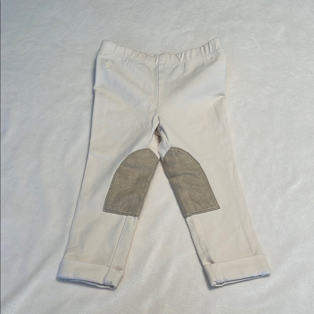 Cream and Gray Leggings  and Cropped Length